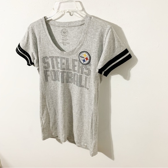 Forty Seven Brand Pittsburg Steelers Short Sleeve Graphic Tee Steelers Foorball - Picture 2 of 7